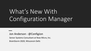New Features and Infrastructure Changes in Configuration Manager