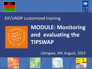 Customized Training on Monitoring and Evaluating TIPSWAP