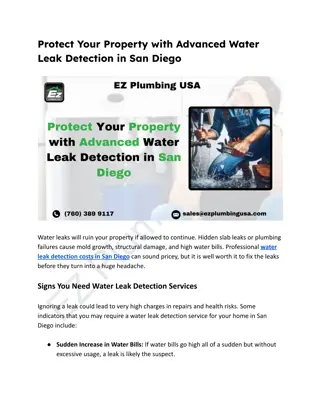 Protect Your Property with Advanced Water Leak Detection in San Diego