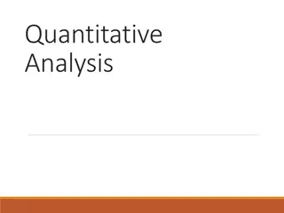 Quantitative Analysis and Decision Making