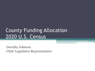 County Funding Allocation 2020 U.S. Census & Role of Counties
