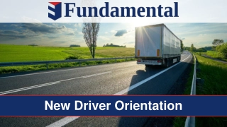 Fundamental New Driver Orientation Program
