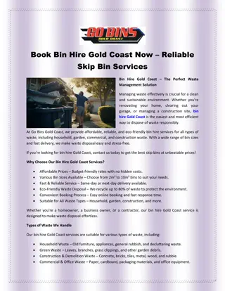 Book Bin Hire Gold Coast Now – Reliable Skip Bin Services