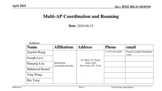 Multi-AP Coordination and Roaming for IEEE 802.11