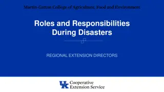 Disaster Response Guidelines for Regional Extension Directors