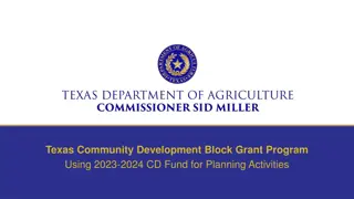 Texas Community Development Block Grant Program - Planning Activities 2023-2024