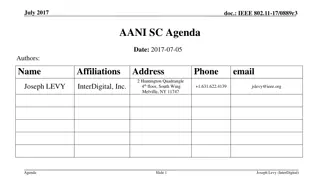 IEEE 802.11-17/0889r3 AANI SC Agenda July 2017