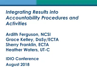 Integrating Results into Accountability Procedures and Activities