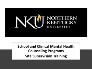 Site Supervision Training for Mental Health Counseling Programs