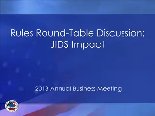 Business Meeting Rules Discussion Impacting Juvenile Justice and Communities