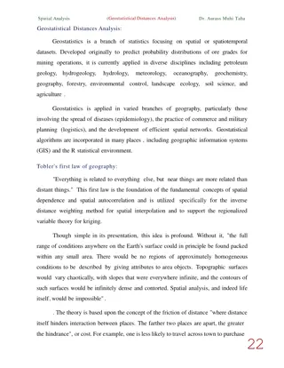 Geostatistical Distances Analysis in Spatial Studies