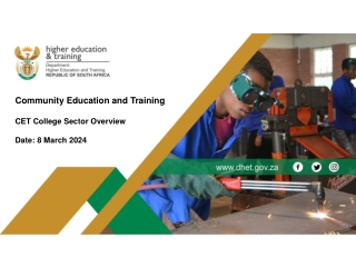 Community Education and Training (CET) College Sector Overview