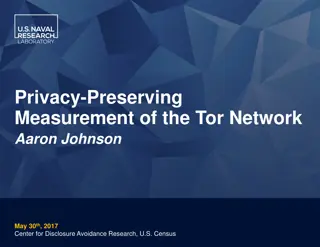 Privacy-Preserving Measurement of the Tor Network Study Summary
