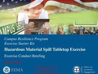 Campus Resilience Program Exercise Starter Kit Briefing