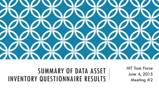 Healthcare Data Asset Inventory Questionnaire Results Overview