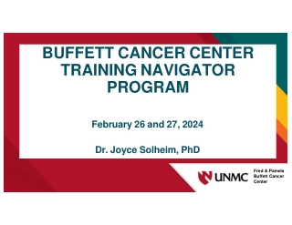 Buffett Cancer Center Training Navigator Program Overview