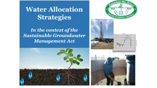 Water Allocation Strategies in Sustainable Groundwater Management
