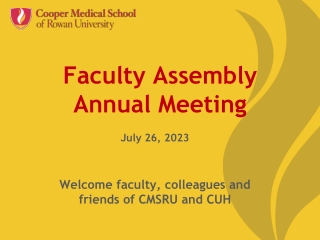 Faculty Assembly Annual Meeting Highlights 2023