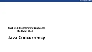 Concurrent Programming and Language Support