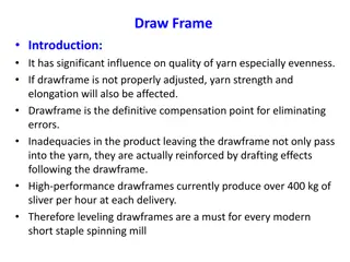 Influence and Importance of Draw Frames in Yarn Quality Improvement