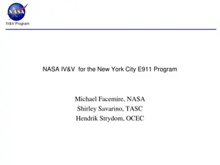 NYC E911 Program IV&V Overview