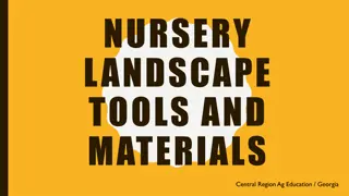 Nursery Landscape Tools and Materials in Central Region Ag Education
