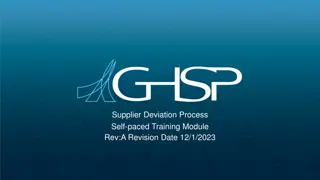 Supplier Deviation Process in Quality Management