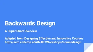 Backwards Design Overview for Effective Course Planning