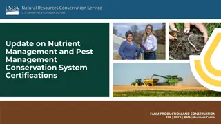 Update on Nutrient Management and Pest Management Certifications
