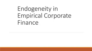 Endogeneity in Corporate Finance