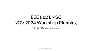 Workshop Planning for IEEE 802 LMSC November 2024 Meeting