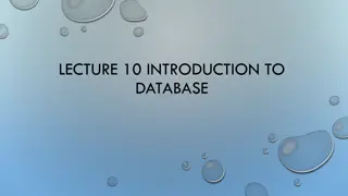 Databases and DBMS in Modern Systems
