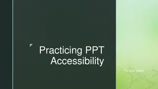 Practicing Accessibility in Presentation Slides