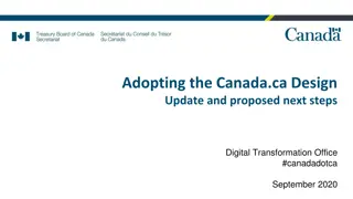 Canada.ca Design Adoption and Digital Transformation Progress Report