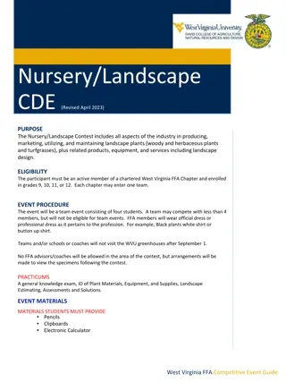 Nursery/Landscape Contest - WV FFA Event Details 2023