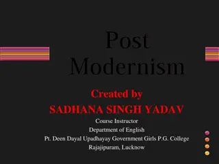 Modernism and Postmodernism in Arts and Literature
