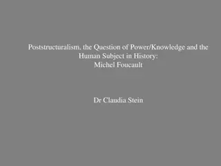 Poststructuralism & the Question of Power/Knowledge