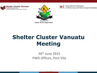 Shelter Cluster Vanuatu Meeting Summary & Updates