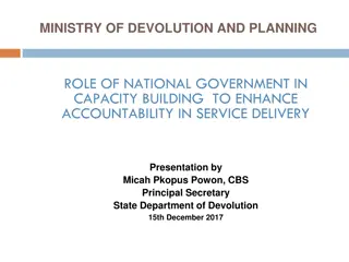Enhancing Accountability Through National Capacity Building