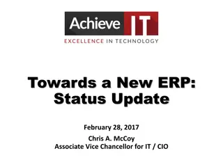 New ERP Implementation Update & Key Considerations