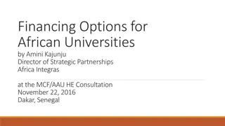 Innovative Financing Solutions for African Universities
