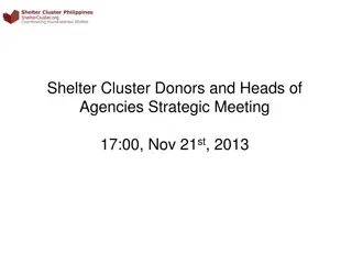 Strategic Meeting Highlights: Shelter Cluster Donors and Agencies
