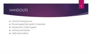 Internal Funding Sources and Support Opportunities in CSBS