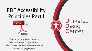 Unlocking PDF Accessibility: Principles and Tools