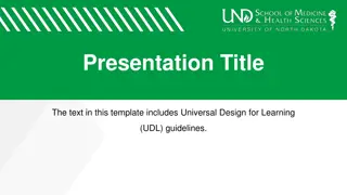 Optimizing UDL Principles in Presentations