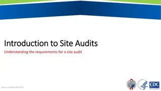 Site Audit Requirements in Global HIV & TB Division