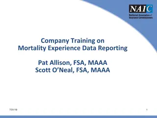 Training on Mortality Experience Data Reporting