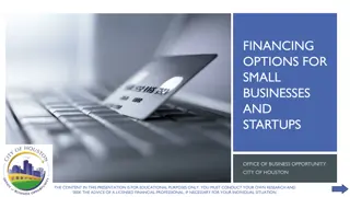 Financing Options for Small Businesses and Startups
