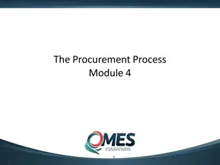 The Procurement Process Module 4 Learner Outcomes and Stages Overview
