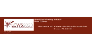 ECFA Detector R&D Roadmap and International Collaborations Update
